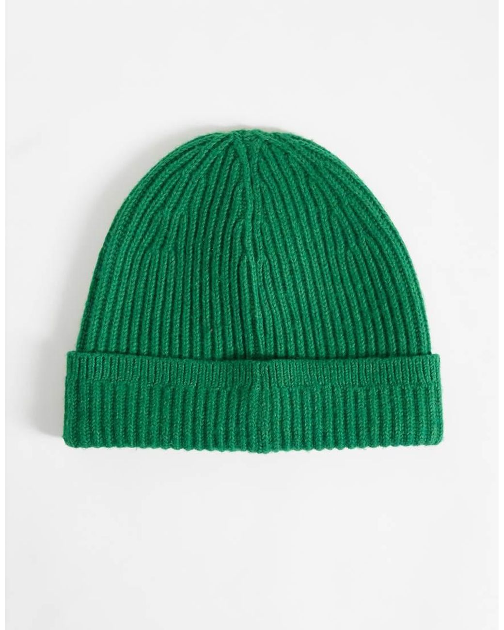 Abercrombie & Fitch Green Knitted Ribbed Beanie for men
