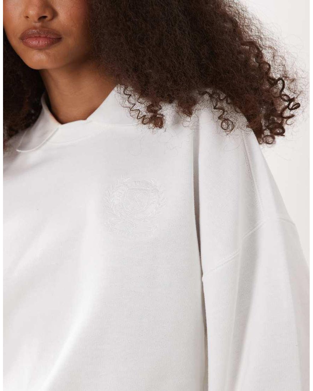 Polo Ralph Lauren White Wimbledon Capsule Polo Sweatshirt With Crest Embroidery