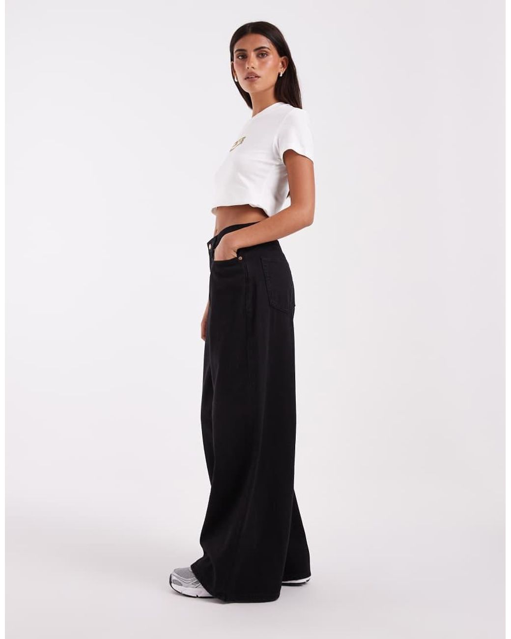 Gap White Super Baggy Jeans