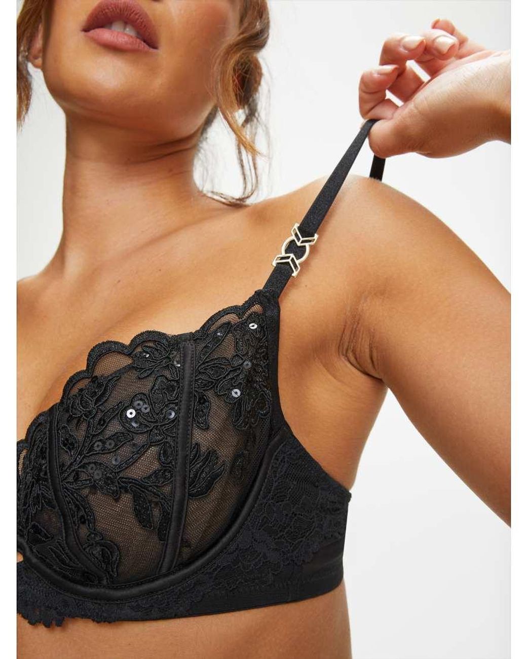 Ann Summers Black The Icon Non Padded Plunge Bra