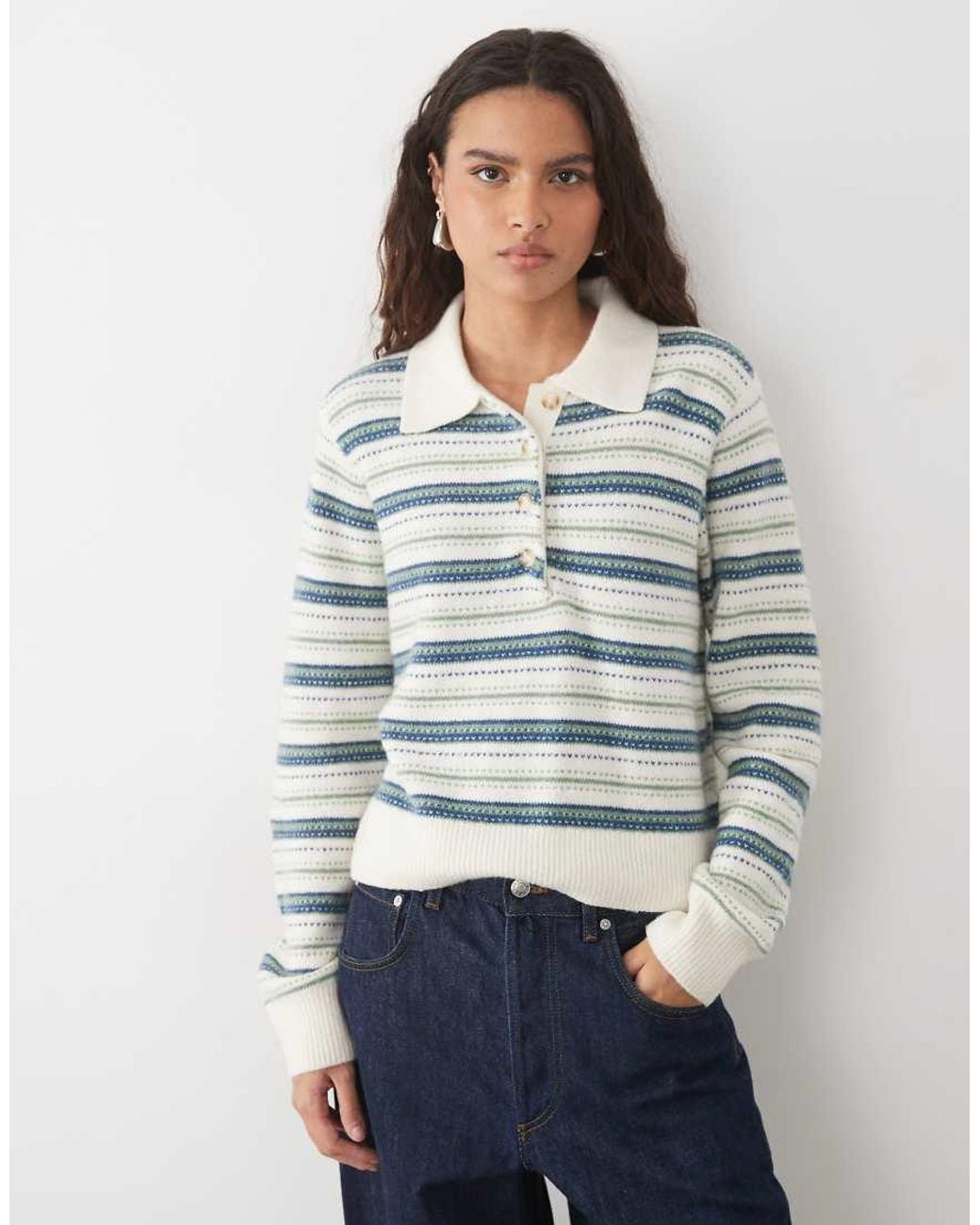 Abercrombie & Fitch Blue V-neck Sweater
