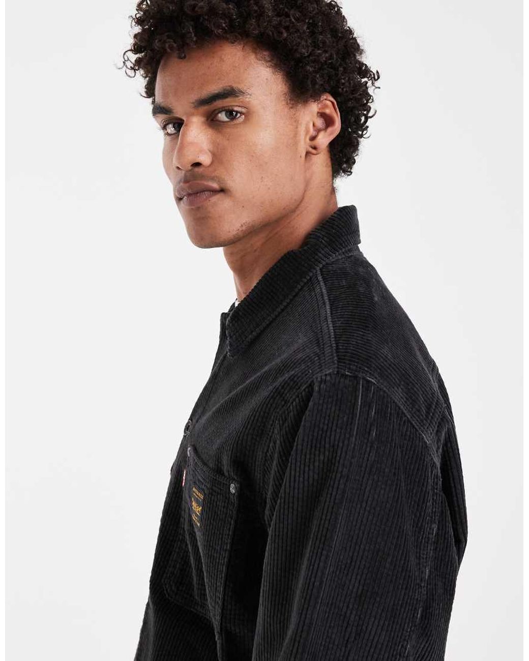 Levi's Black Workwear Berkley Cord Chore Jacket for men