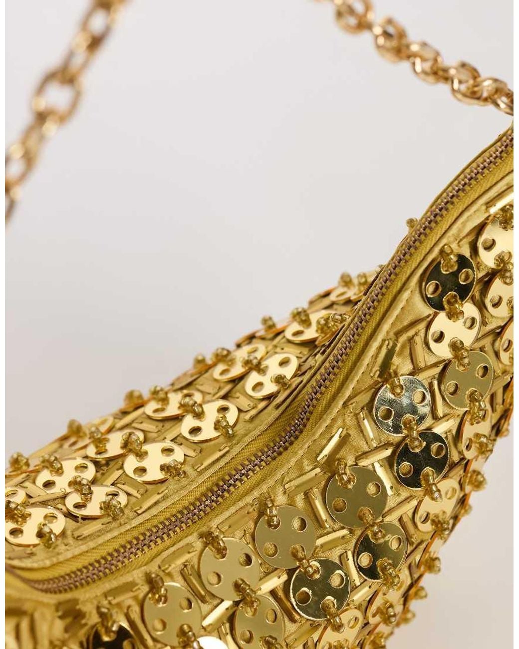 TOPSHOP Metallic Stellan Sequin Medium Scoop Shoulder Bag