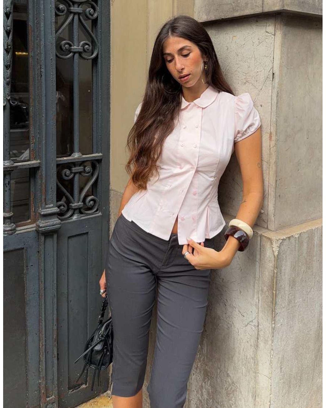 Bershka Black Bengaline Capris