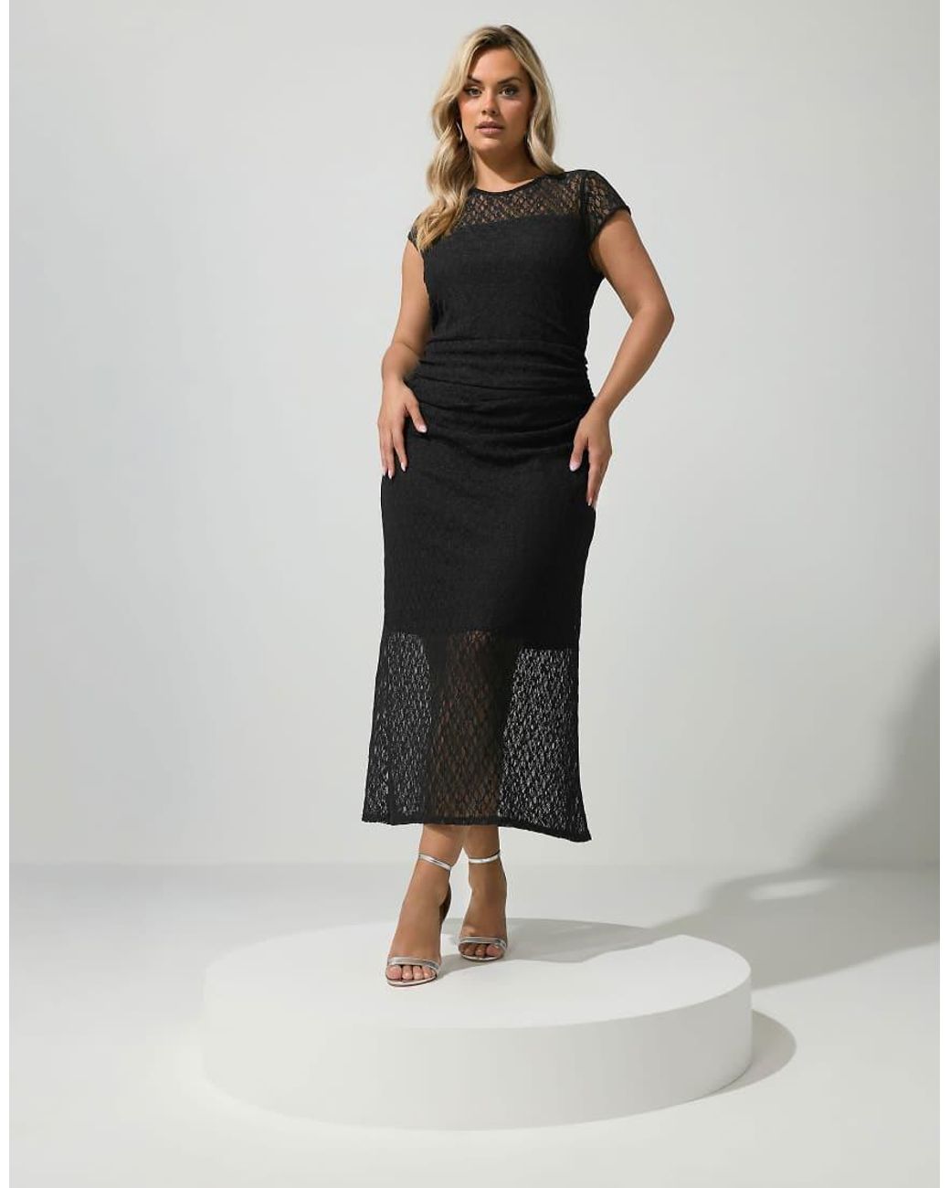Yours Clothing Black Lace Maxi Dress
