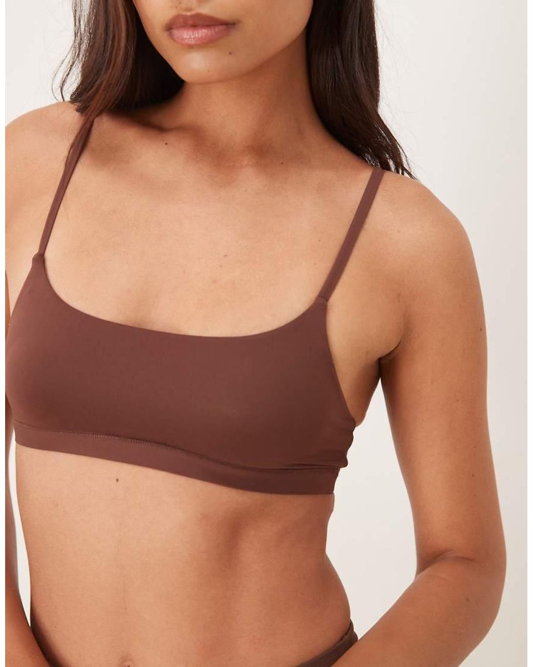 agon® Brown Strappy Bralette