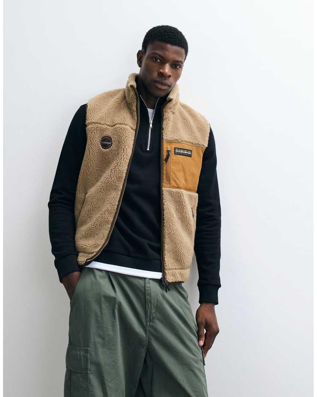 Napapijri Natural Fleece Vest for men