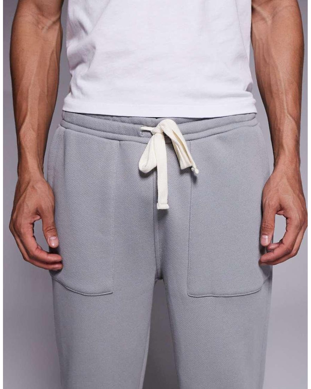 ASOS Gray Straight Leg Heavyweight Jogger for men