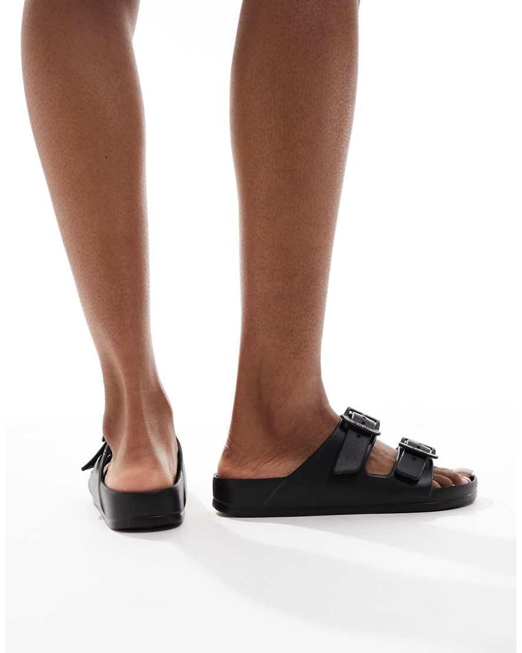 ONLY Black Double Strap Sandal
