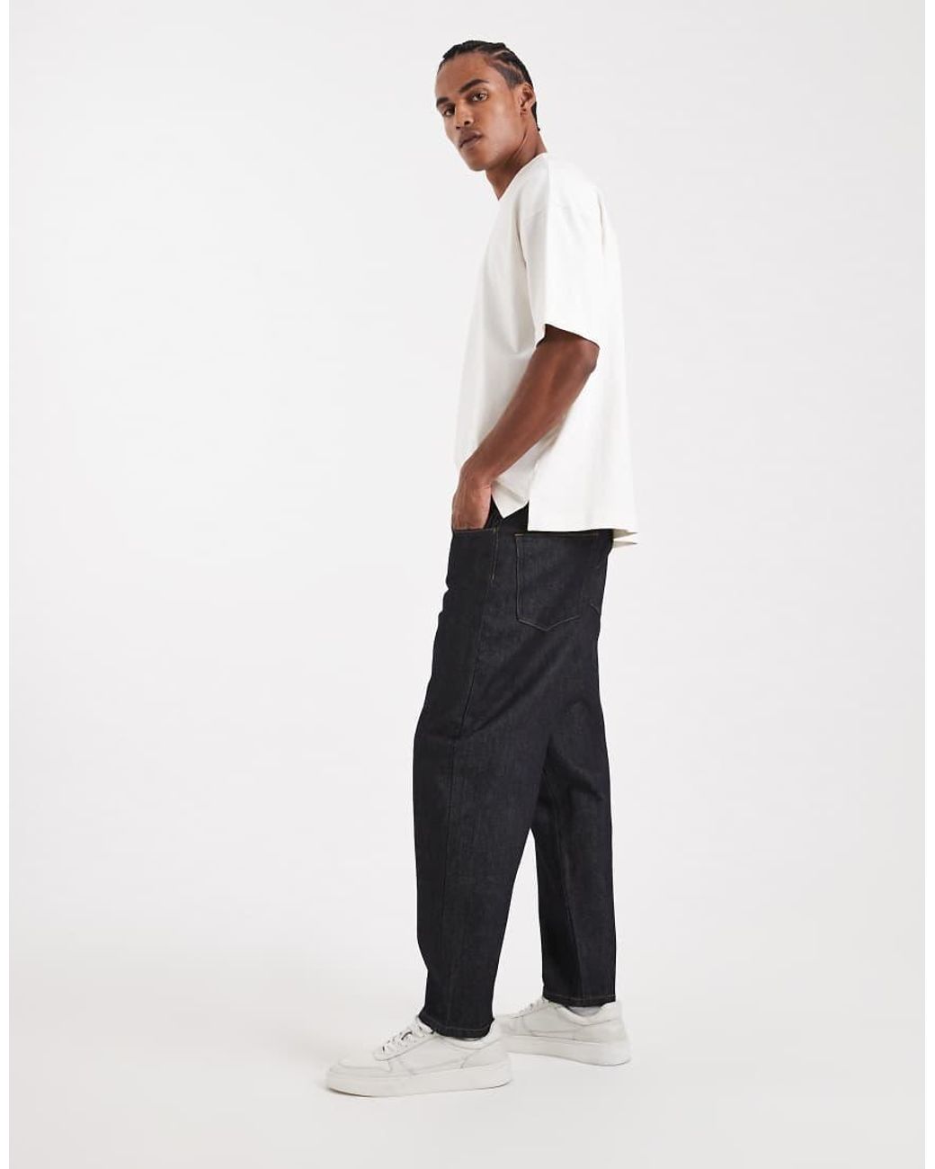 ASOS White Circular Design Collection Heavyweight Relaxed Tapered Jeans for men