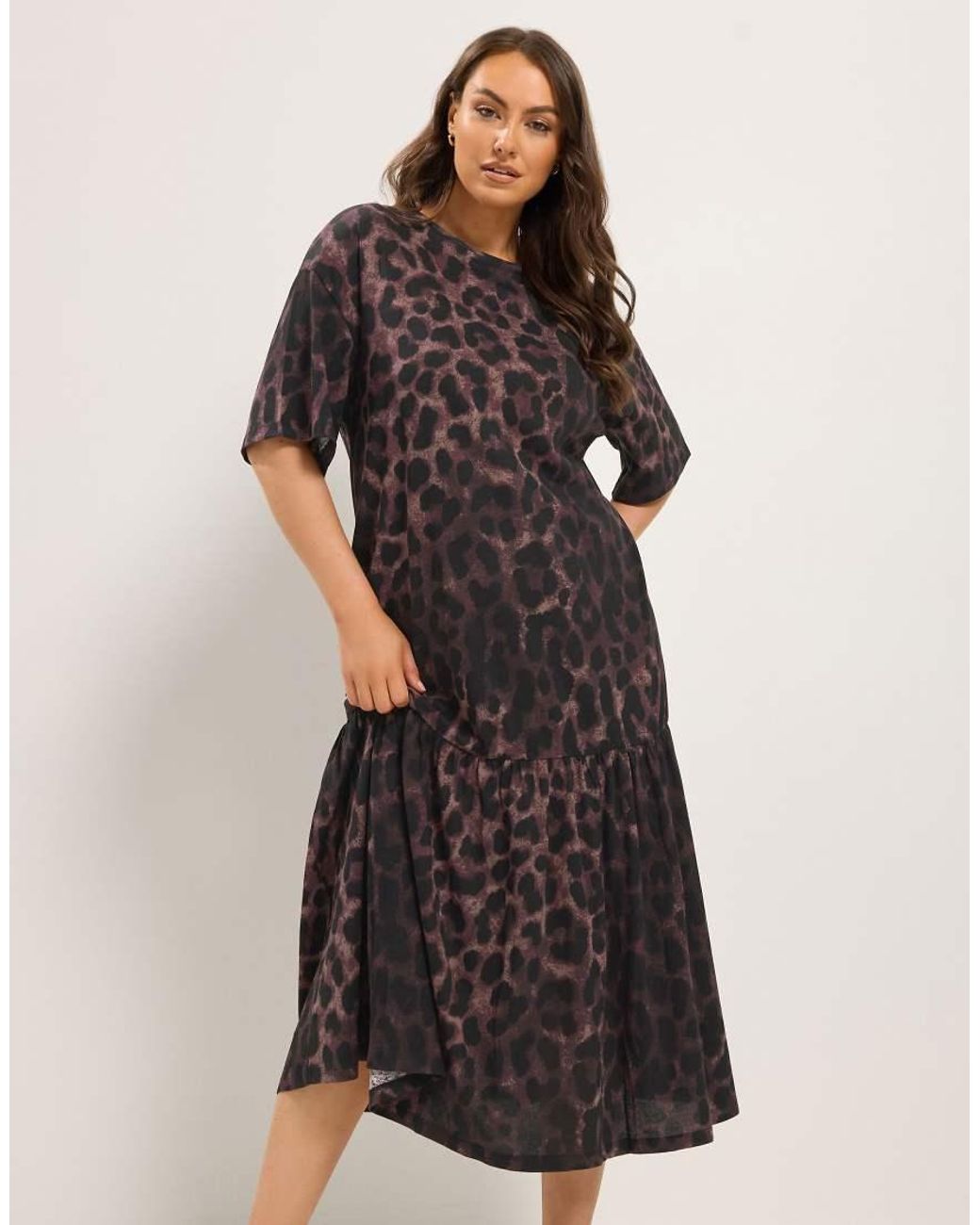 Yours Clothing Black Drop Waist Maxi Dress