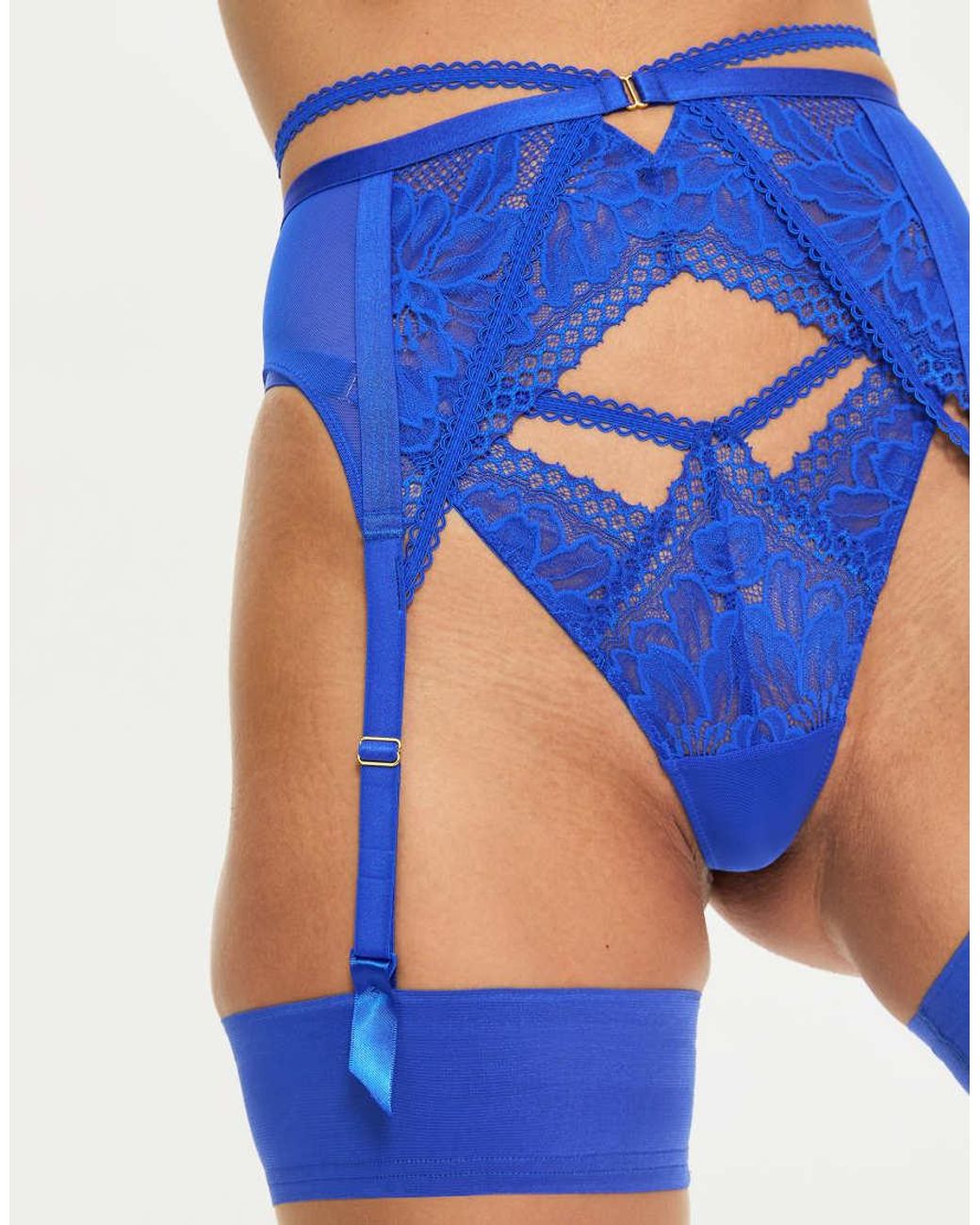 Ann Summers Blue Yours Truly Suspender Belt