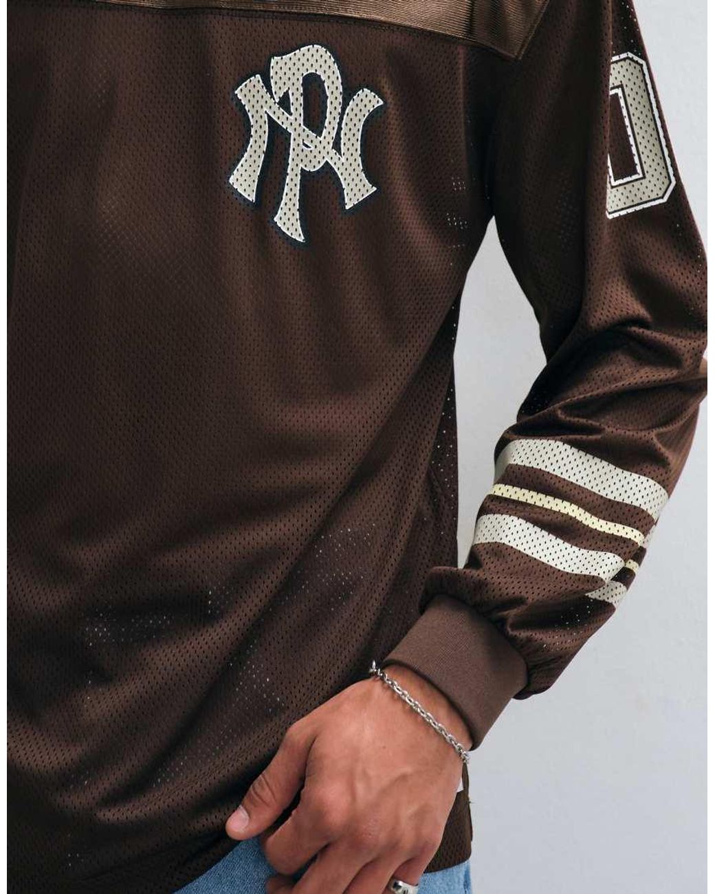 No Problemo Blue Sports Long Sleeve Jersey With Nyp Logo for men