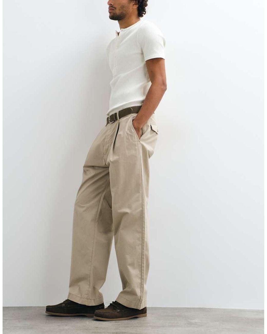Jack & Jones Natural Straight Leg Tailored Pants for men