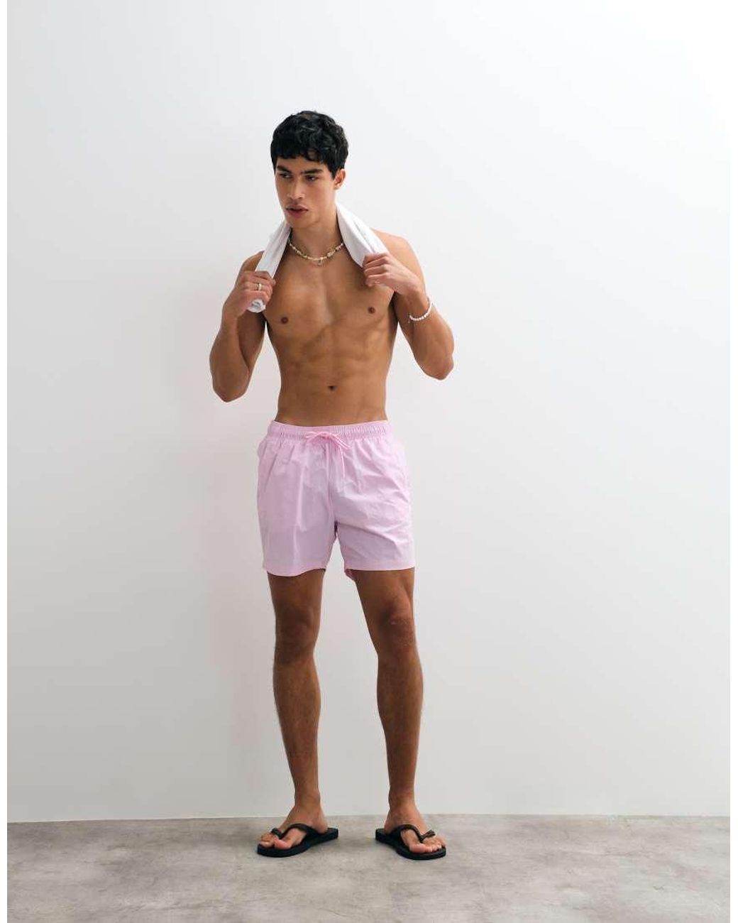 Boss White Octopus Swim Shorts With Logo Print for men