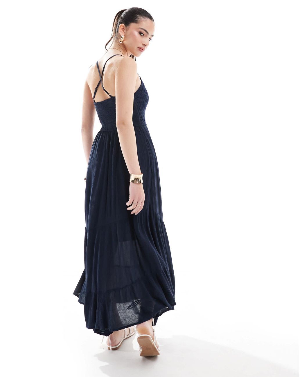 Hollister Crochet & Woven Mix Maxi Dress With Hanky Hem in Blue | Lyst Hollister Crochet & Woven Mix Maxi Dress With Hanky Hem in Blue | Lyst