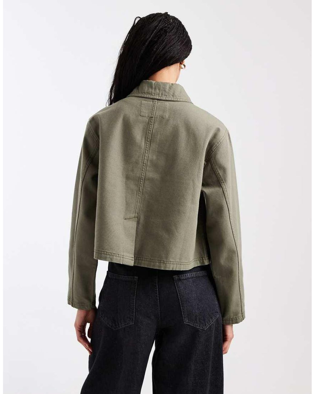 ASOS Green Short Cotton Harrington Jacket
