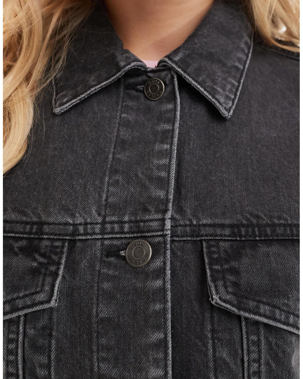 ASOS Gray Oversize 90's Denim Jacket