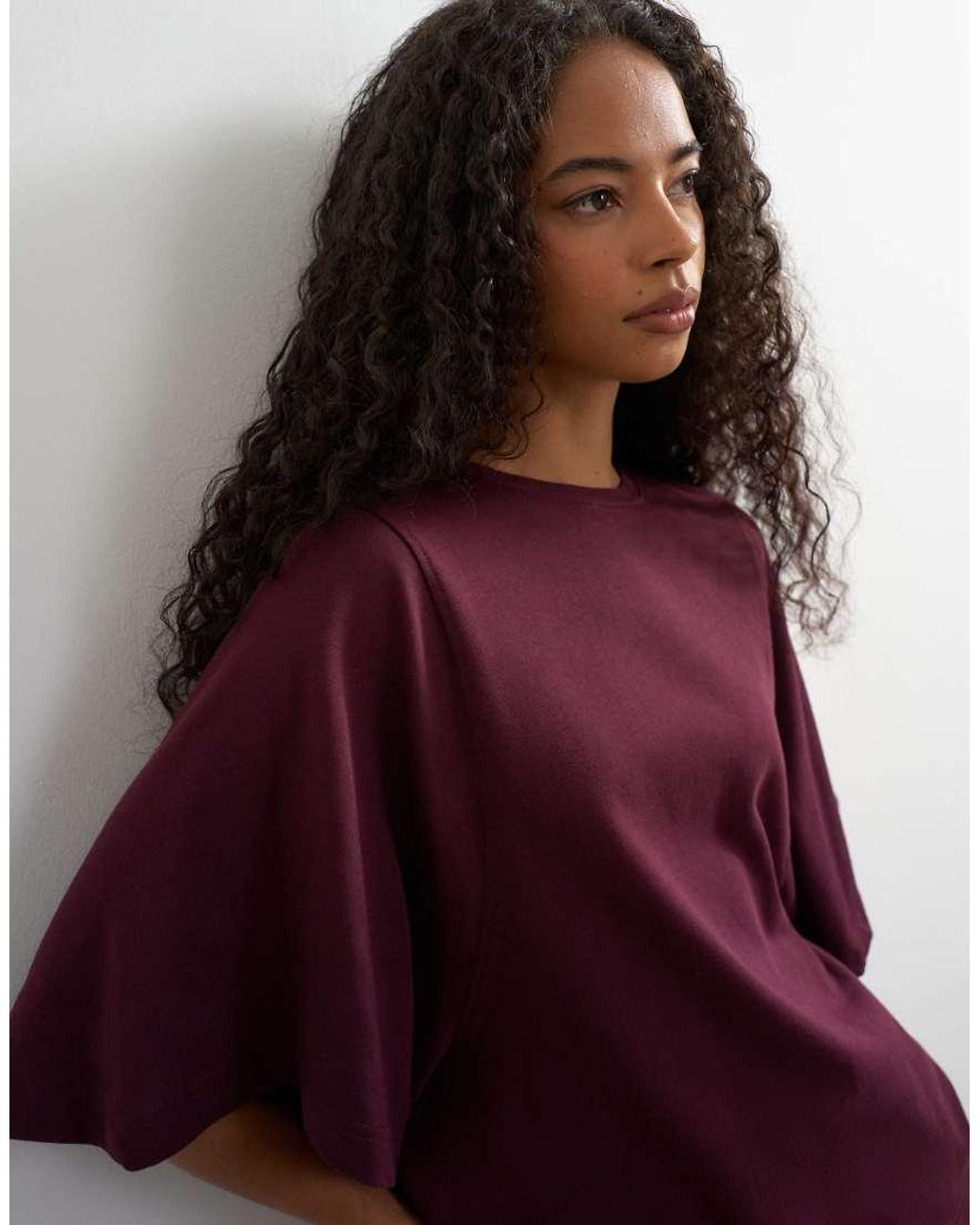 TOPSHOP Purple Batwing T-Shirt