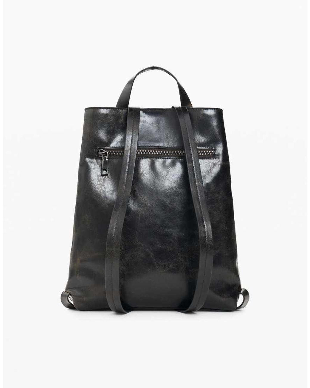 Desigual Black Small Embroidered Backpack