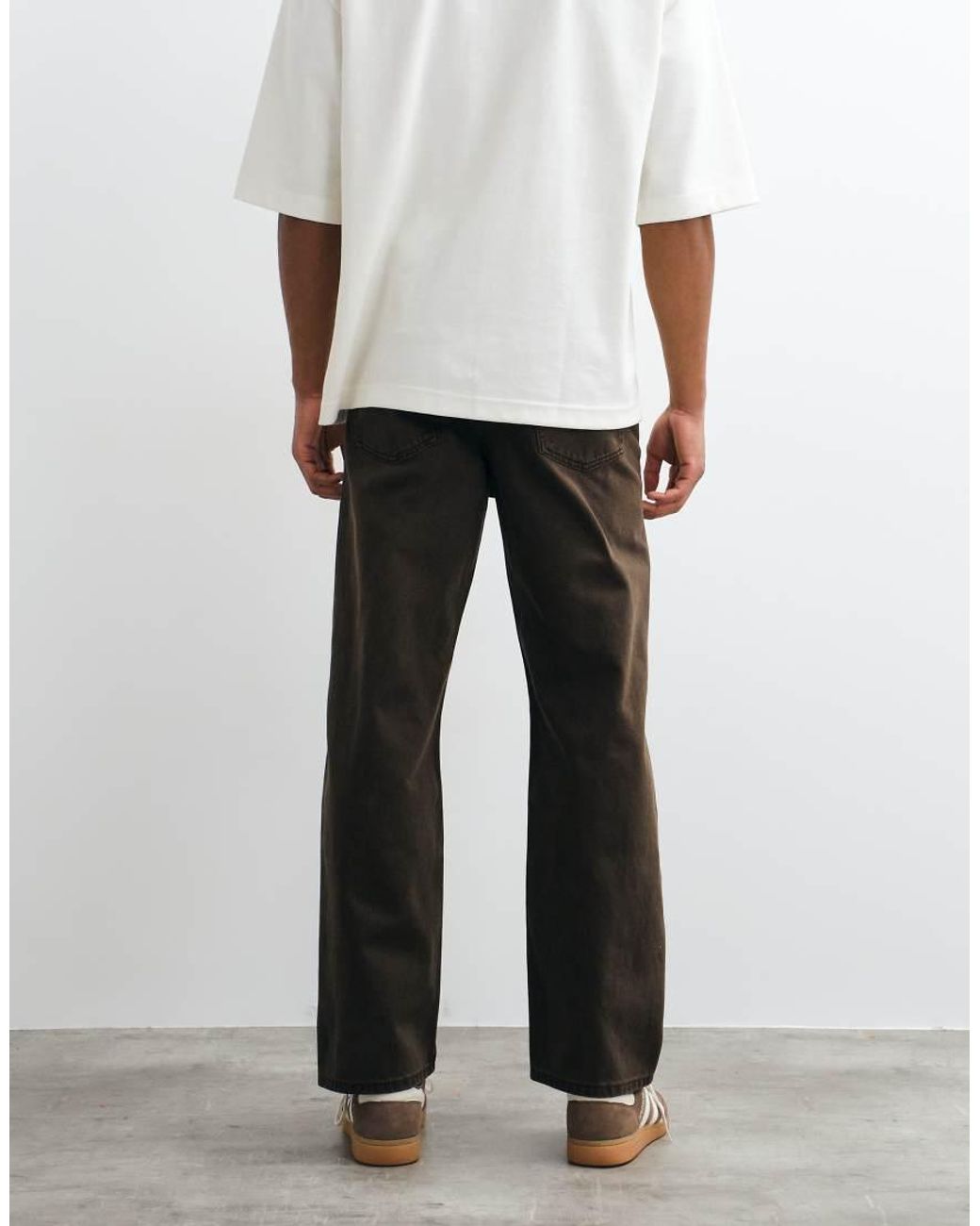SELECTED White Ray Loose Fit Jeans for men
