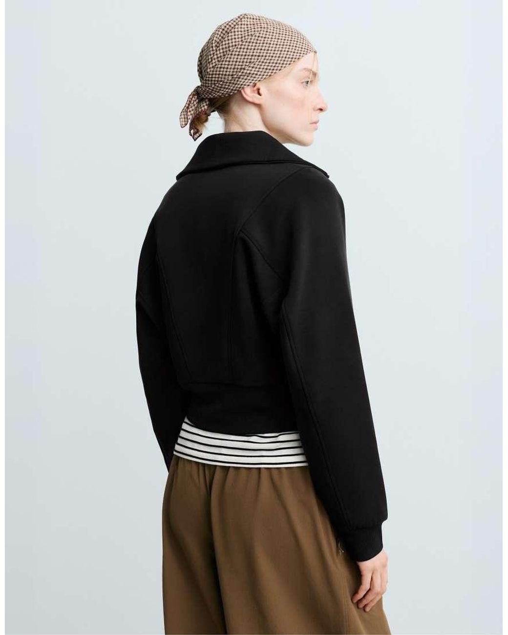 Oysho Black Brushed Rib Jacket With Modal