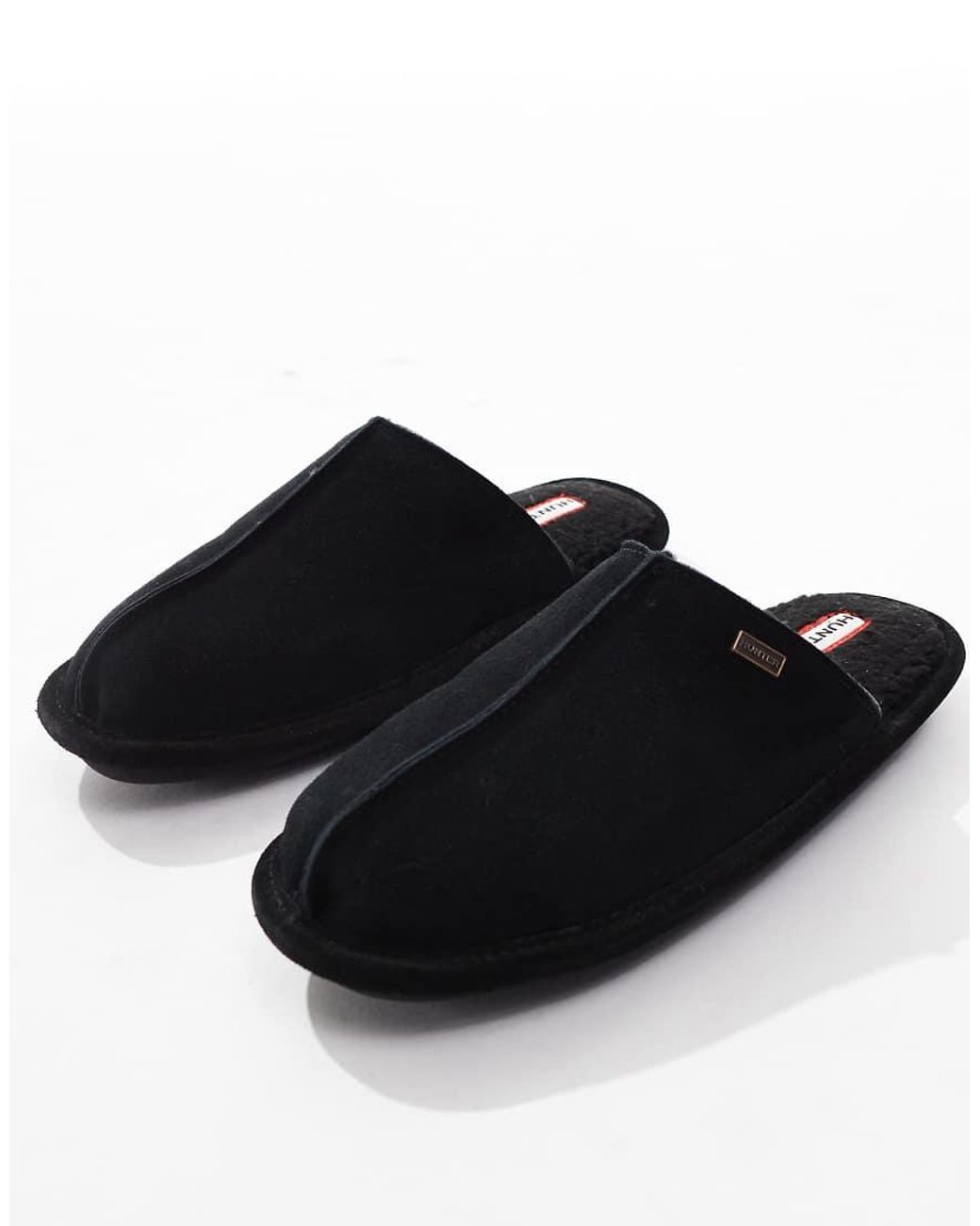 Hunter Gray Lined Mule Slippers for men