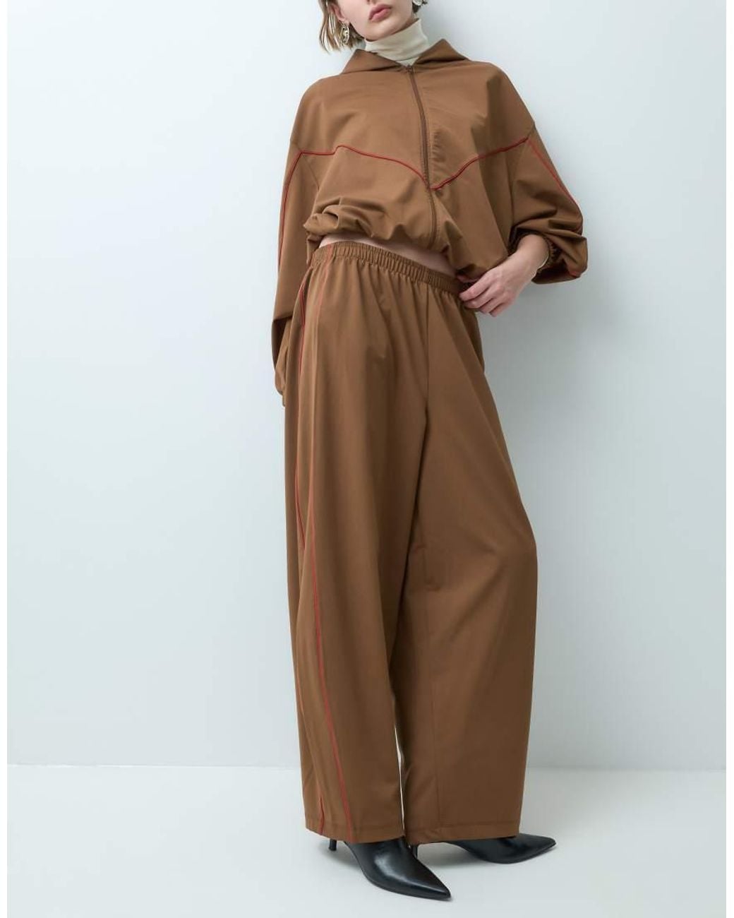 ASOS Multicolor Stripe Detail Barrel Leg Track Pant Co-ord