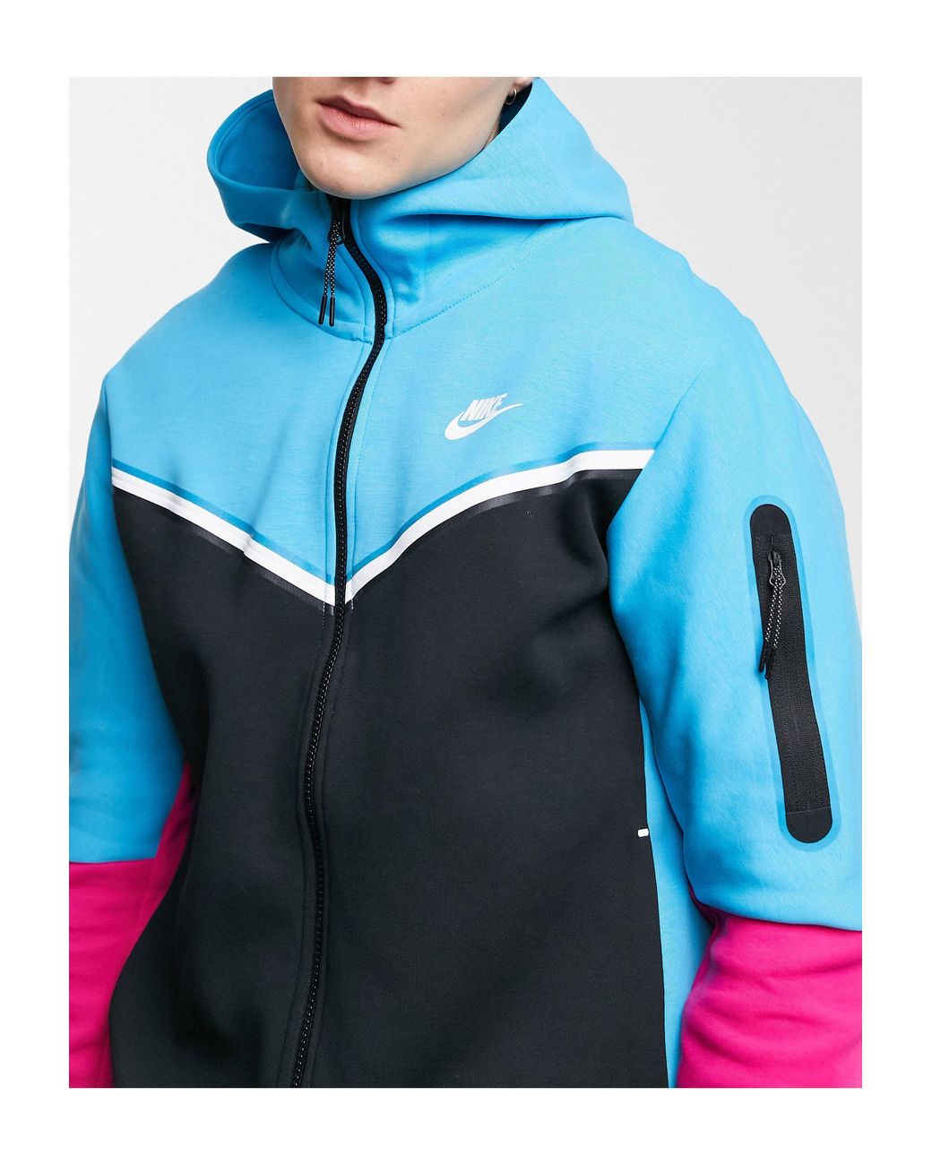 Nike Tech Fleece Full-zip Color Block Hoodie in Black for Men | Lyst Canada
