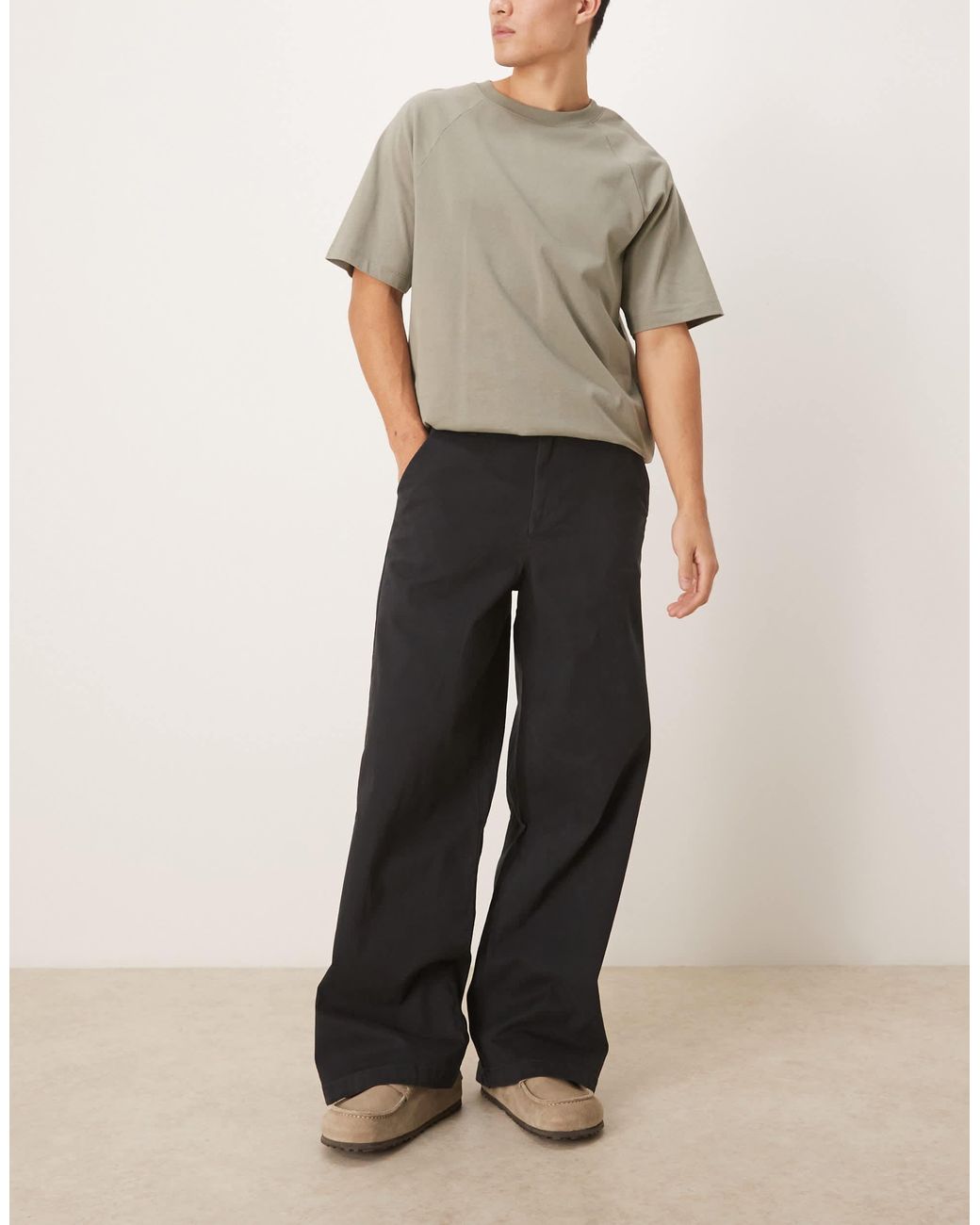ASOS Natural Loose Chinos for men