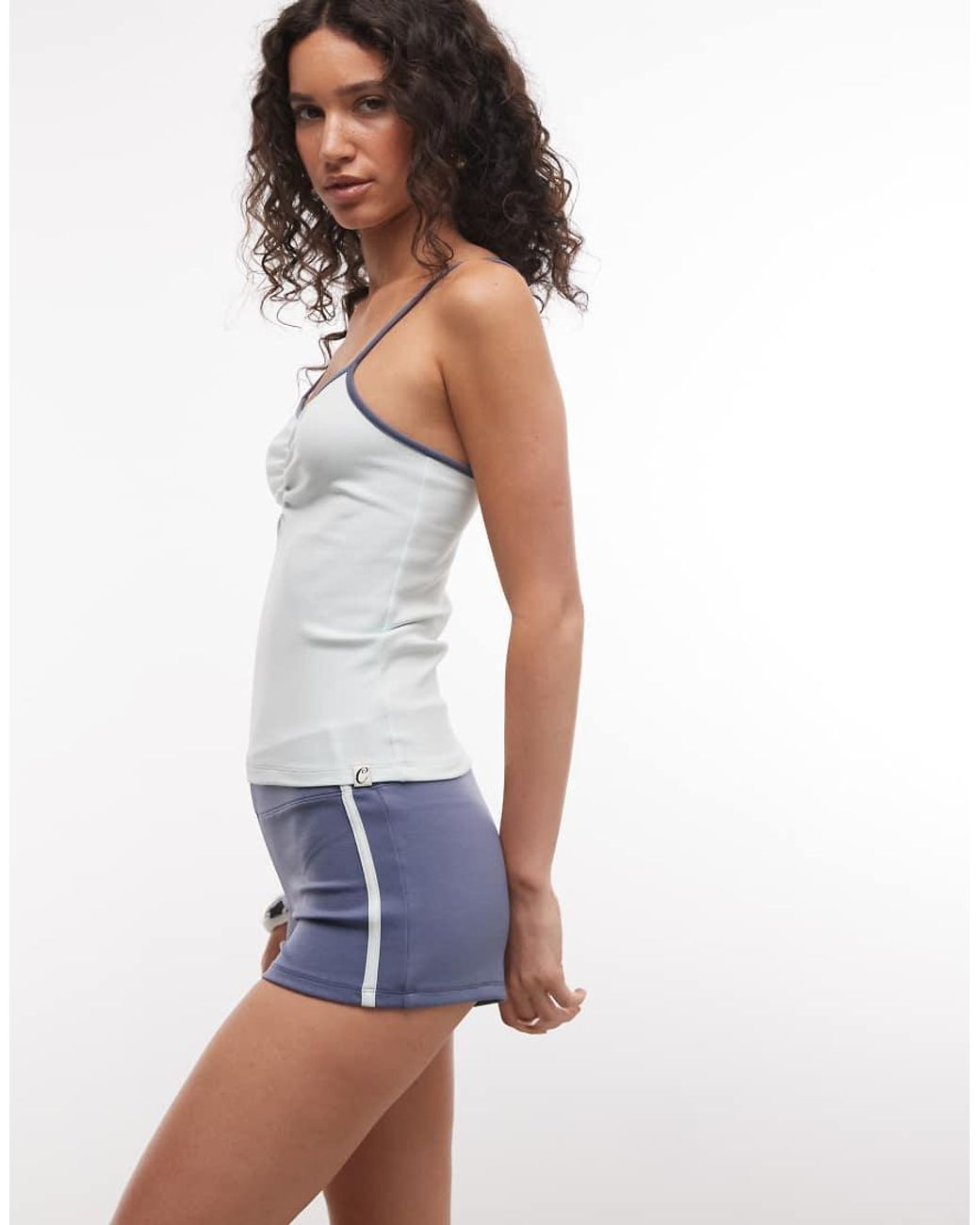 Collusion Blue Sporty Booty Short Co Ord