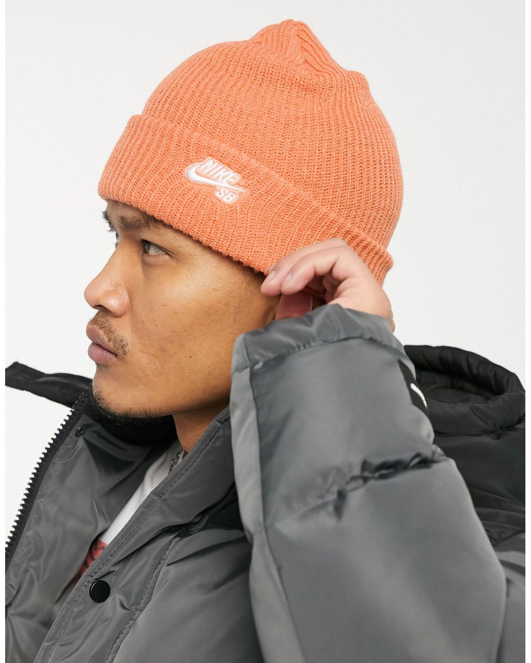 nike sb beanie fisherman orange