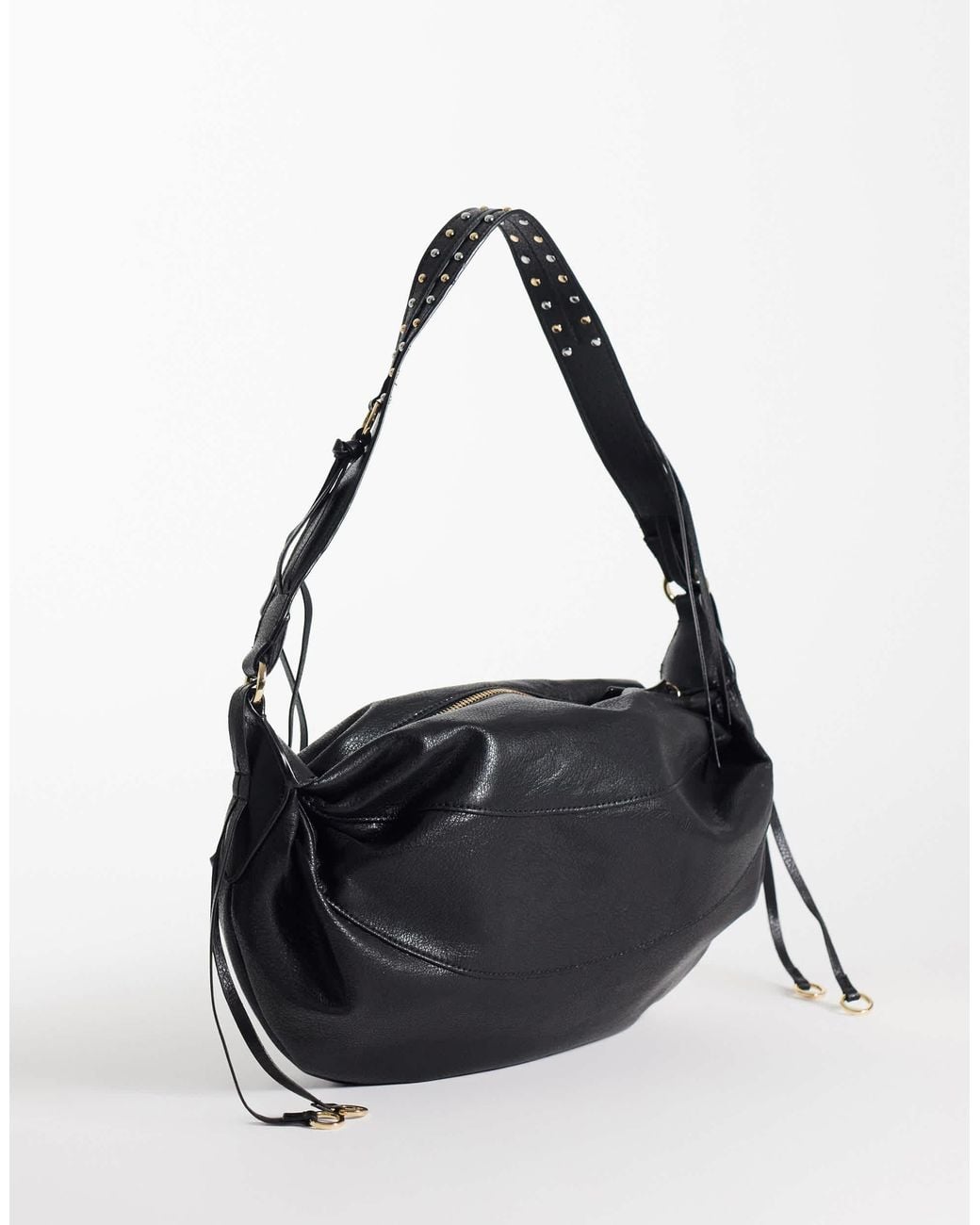 Mango Black Slouchy Handbag