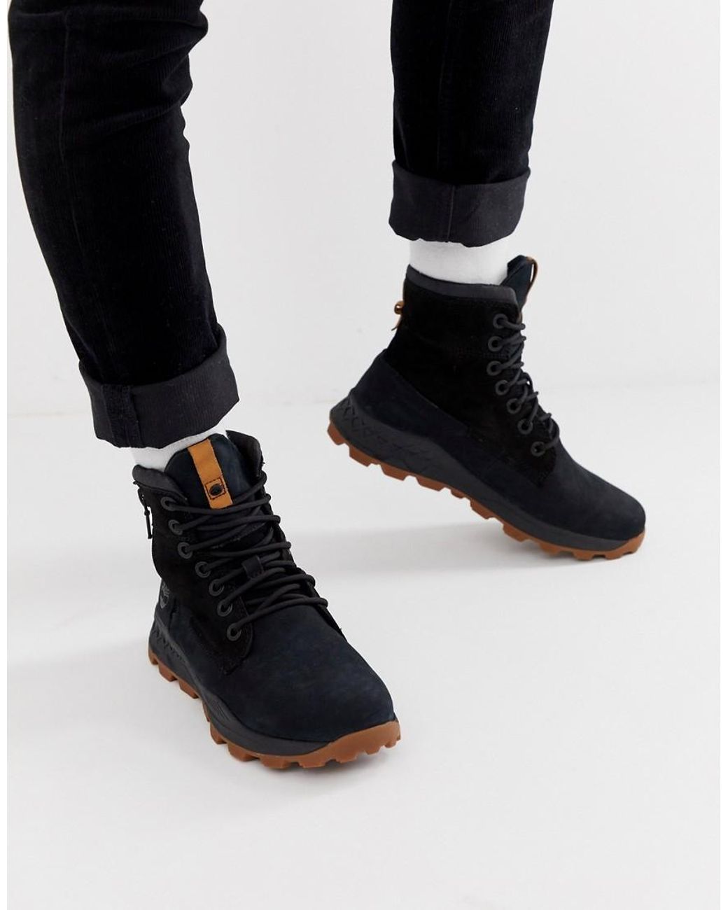 Timberland Brooklyn Side Zip Boots in Black for Men | Lyst