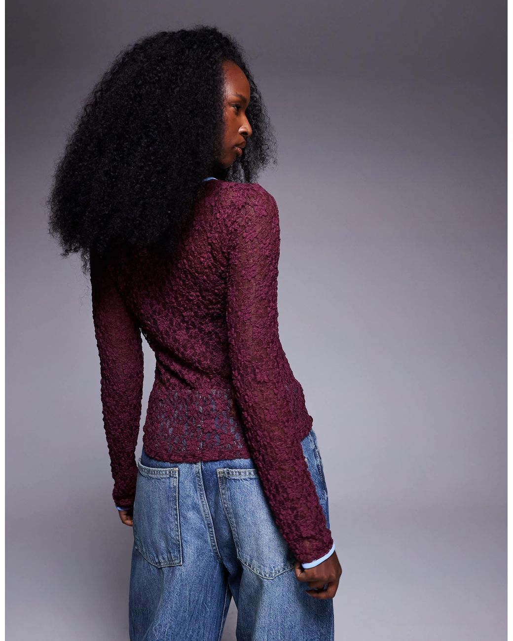 Top ras ASOS en coloris Purple