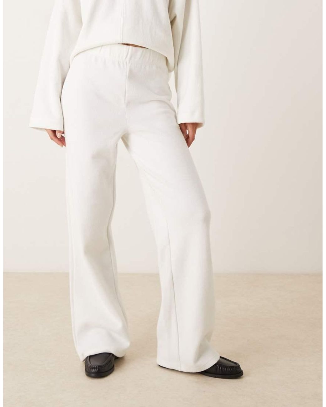 ASOS Natural Supersoft Co-ord Wide Leg jogger