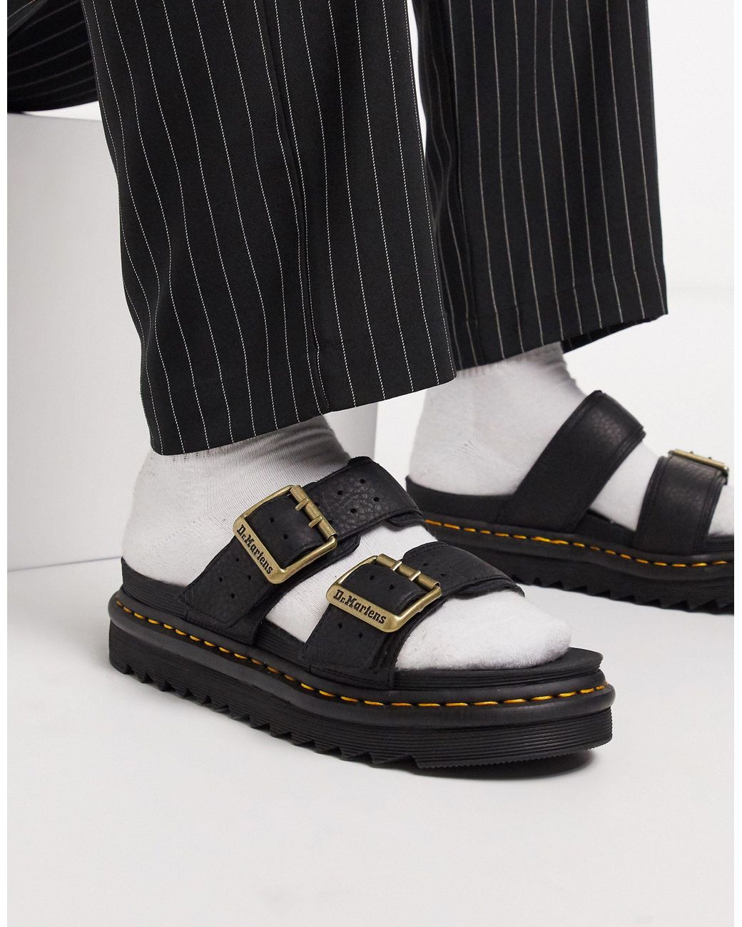 Dr. Martens Dr. Martens Myles Ii Ambassador Leather Buckled Sandals Black for  Men | Lyst Australia