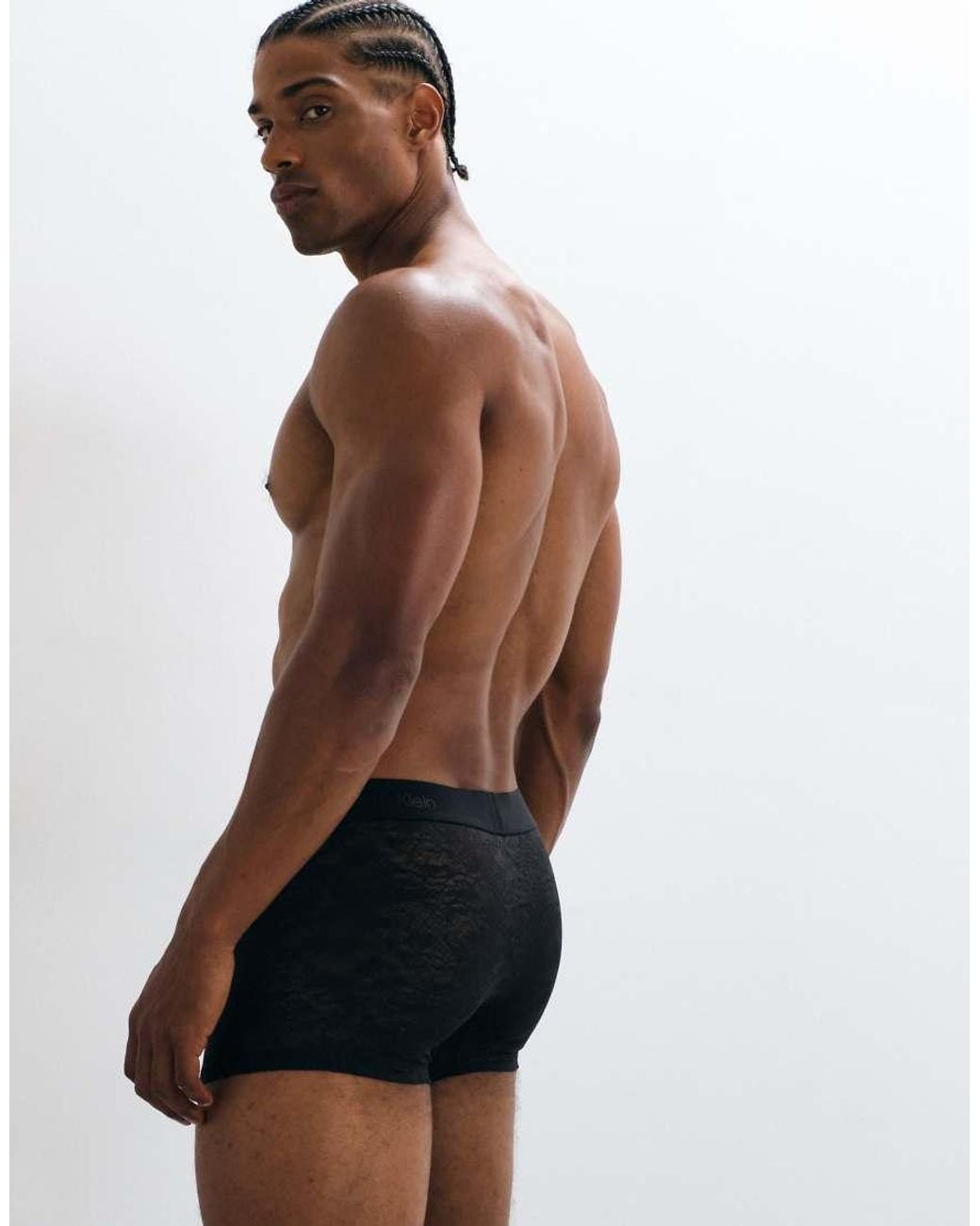 Calvin Klein Black Sculpt Low Rise Lace Trunks for men