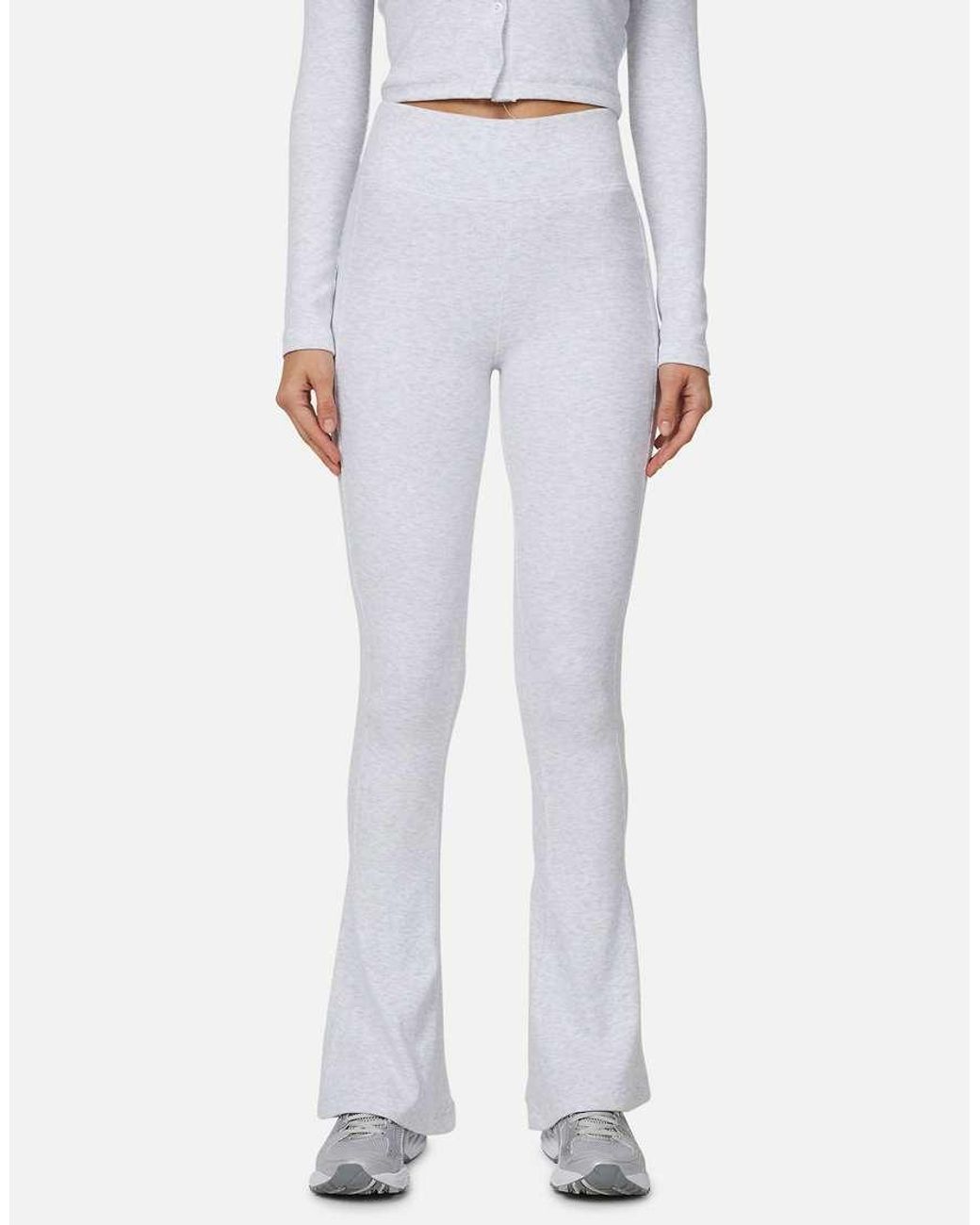 Good For Nothing White Flared Ribbed Leggings