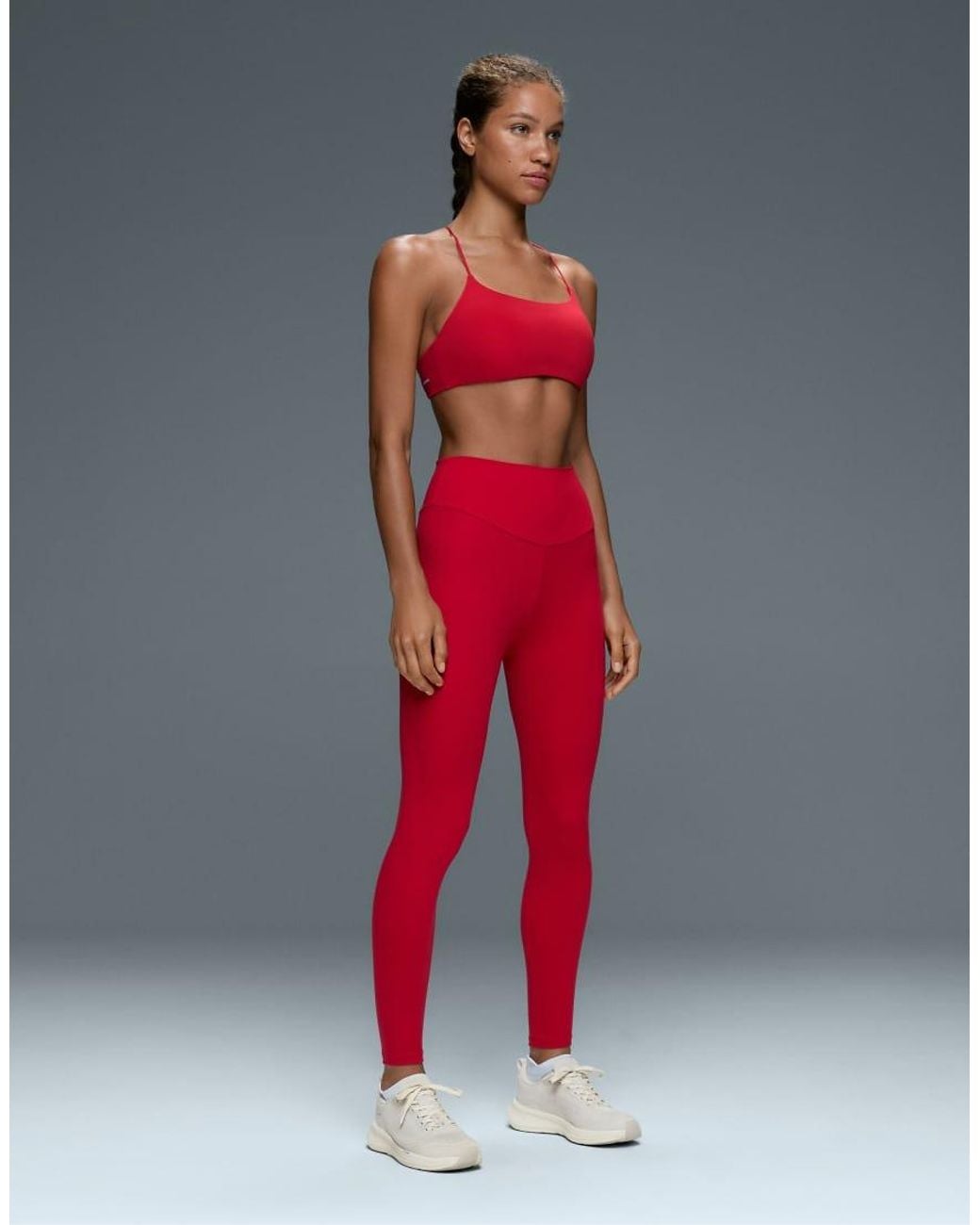 Oysho Red Comfortlux High-rise Ankle-length leggings