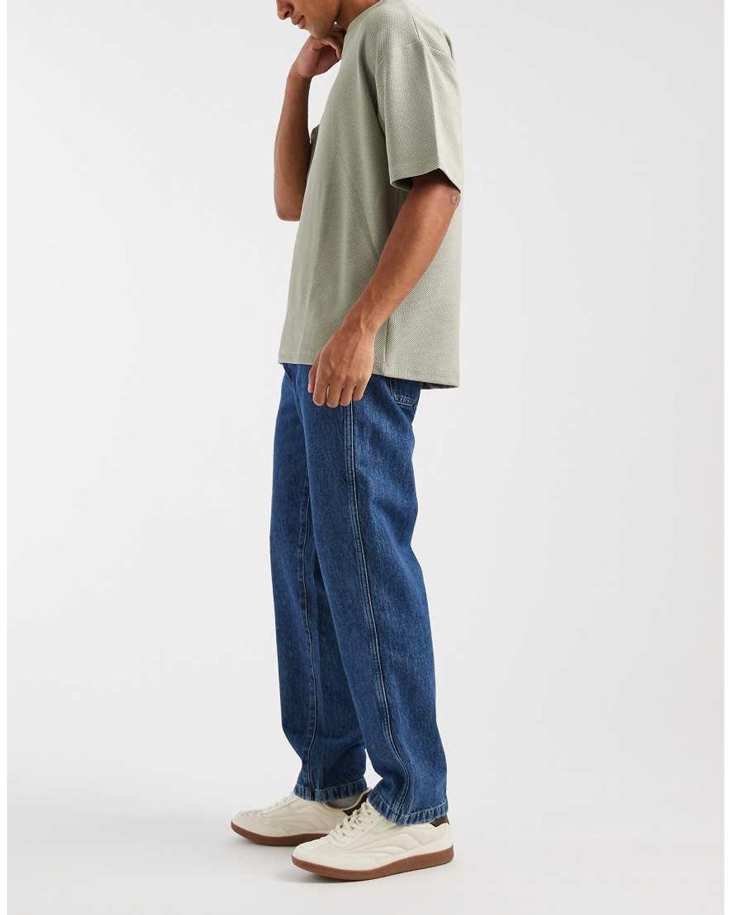 ASOS Blue Circular Design Collection Straight Leg Jeans for men