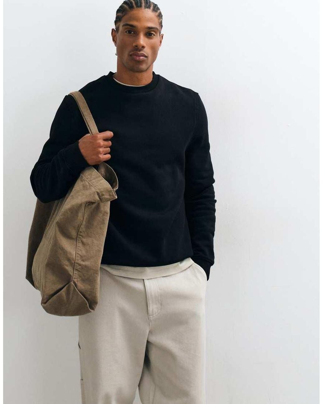 ASOS Black Essentials Sweatshirt for men