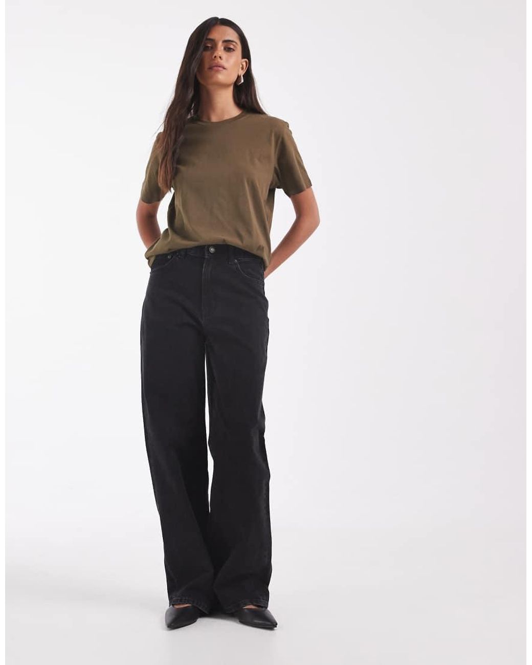 JJXX Brown Anna Crew Neck T-shirt