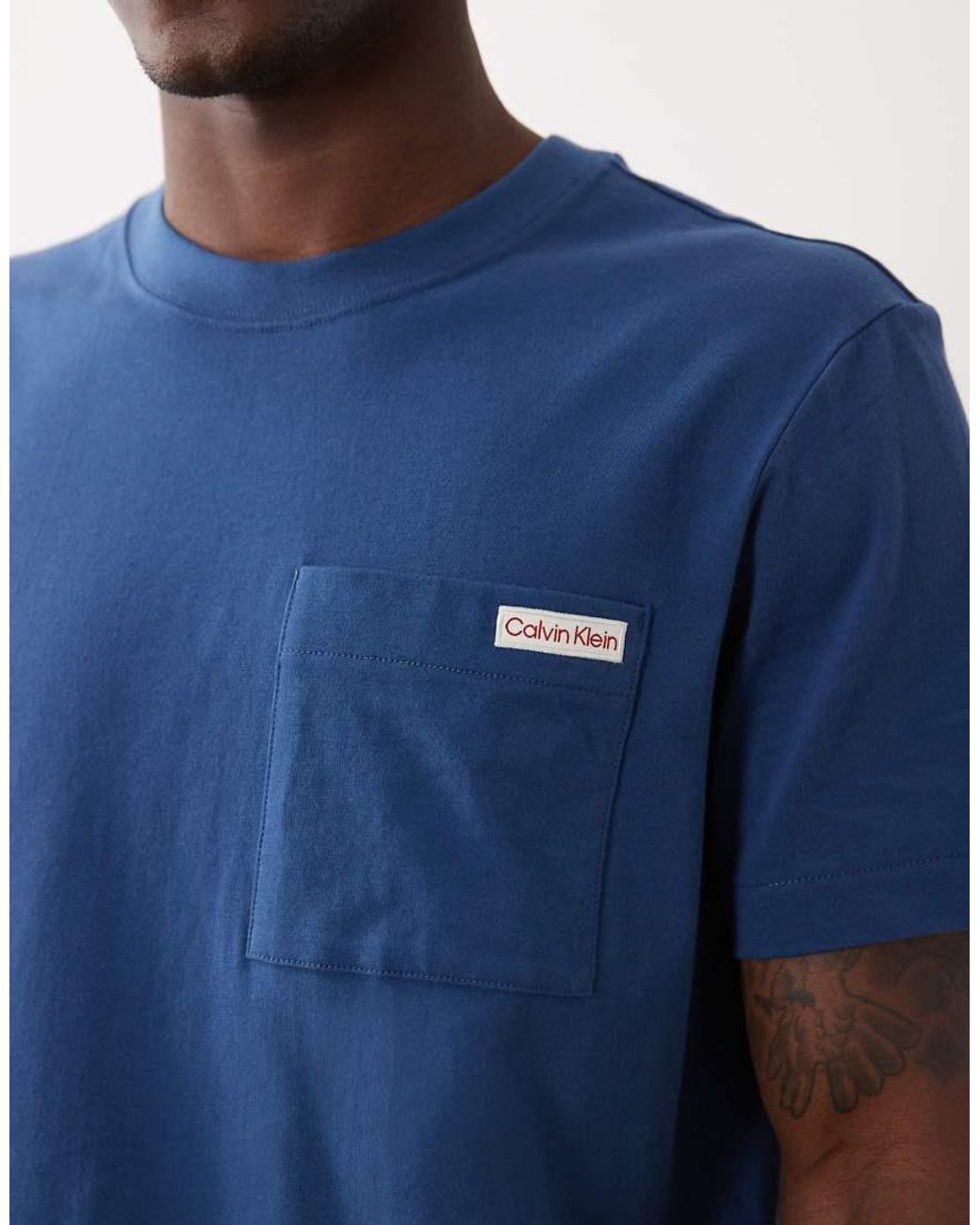 Calvin Klein Blue Monogram T-shirt for men