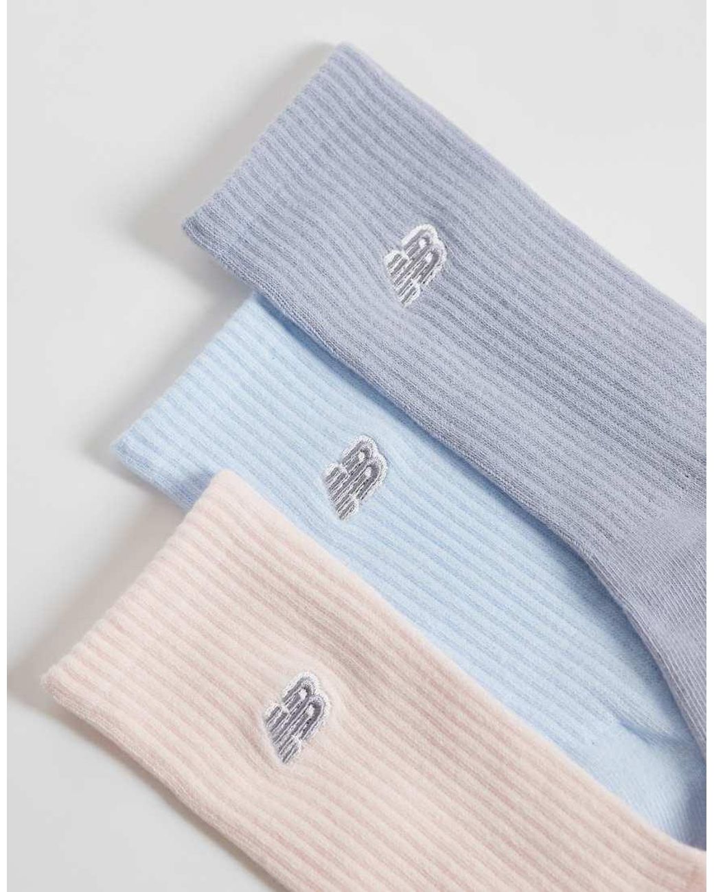 New Balance Blue Patch Logo Seasonal Midcalf Socks 3 Pack