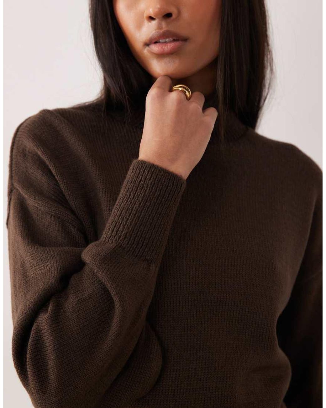 ASOS Natural High Neck Sweater