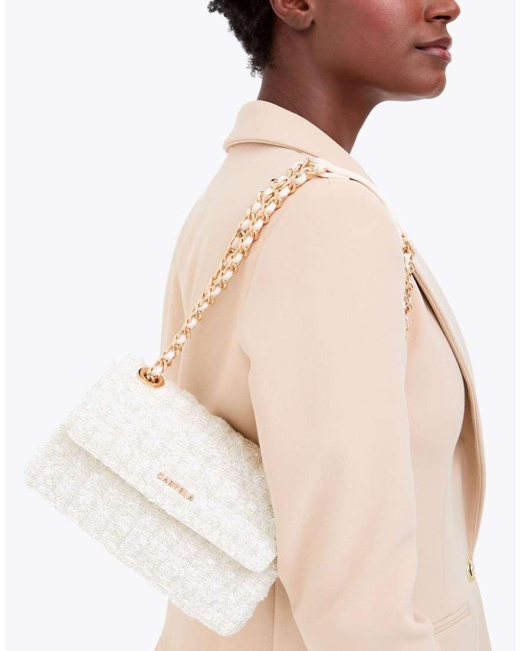 Carvela Kurt Geiger White Rosa Chain Shoulder Bag