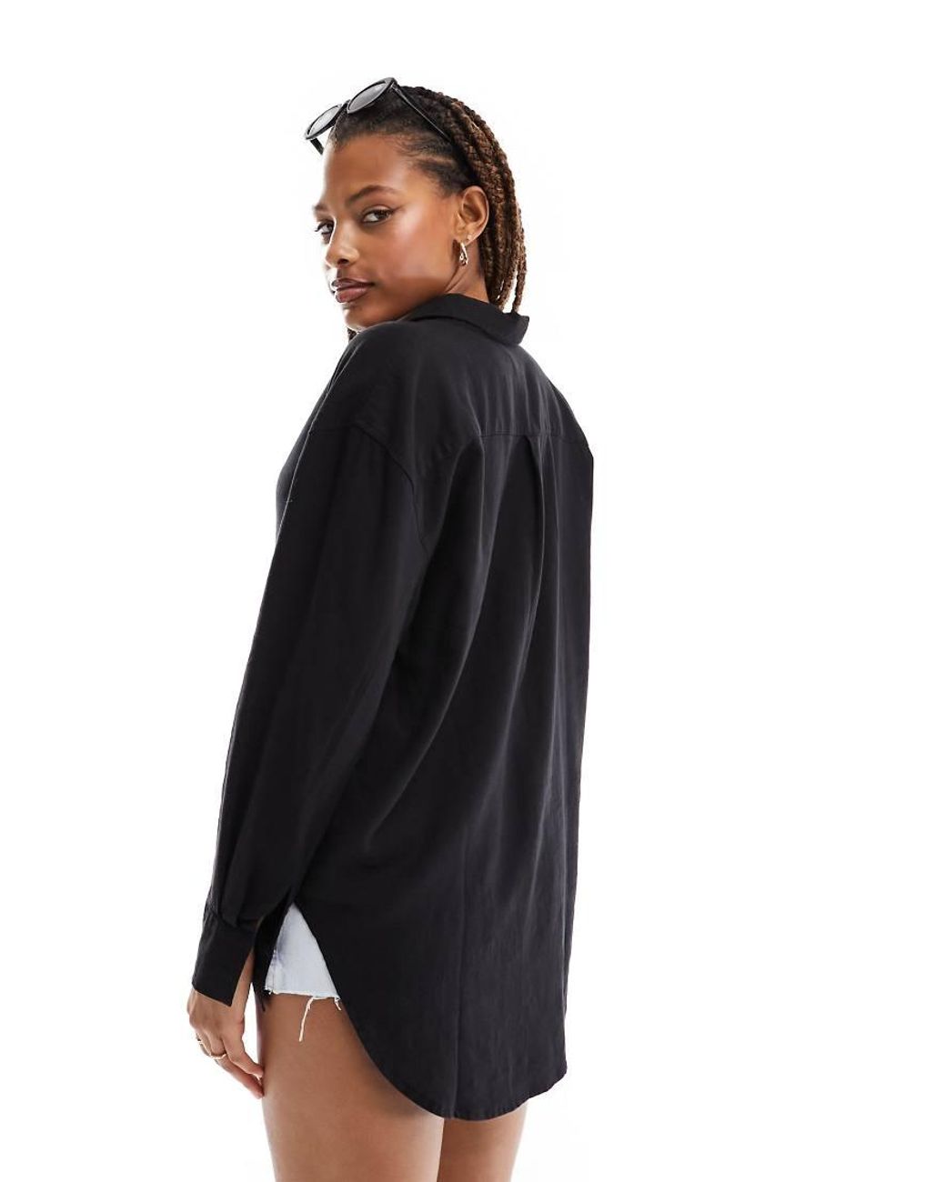 Cotton On Black Relaxed Oversized Shirt