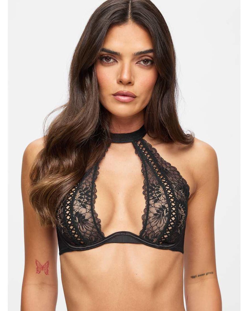 Ann Summers Black Entice Me Crotchless Set