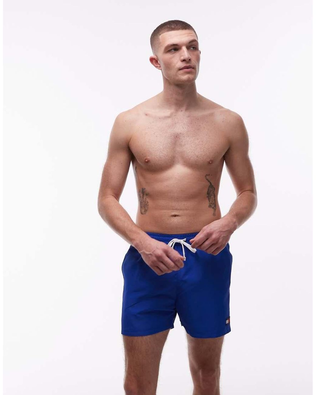 Tommy Hilfiger Blue Drawstring Swim Shorts for men